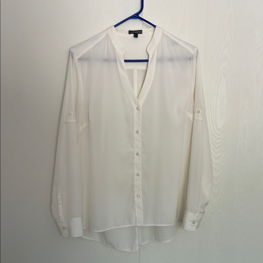 Express Sheer White Blouse